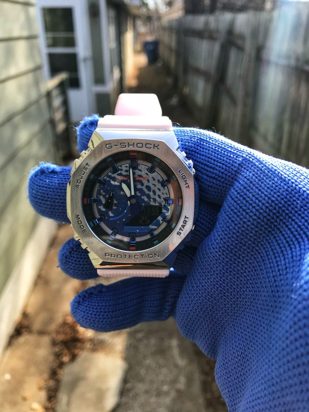 Custom G Shock Blue and Silver Style Color-way